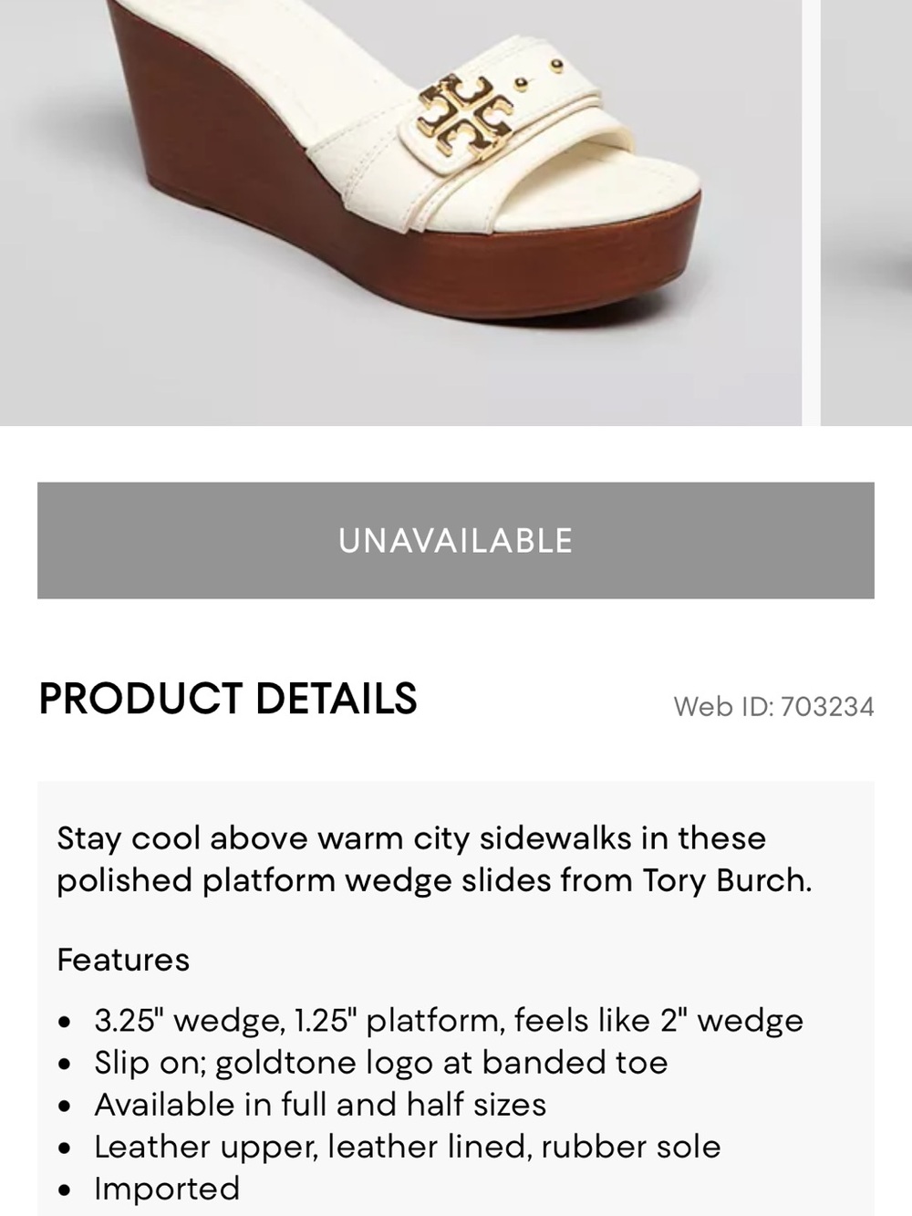 Tory Burch Elina Platform Sandal Size 9 - Picture 14 of 16
